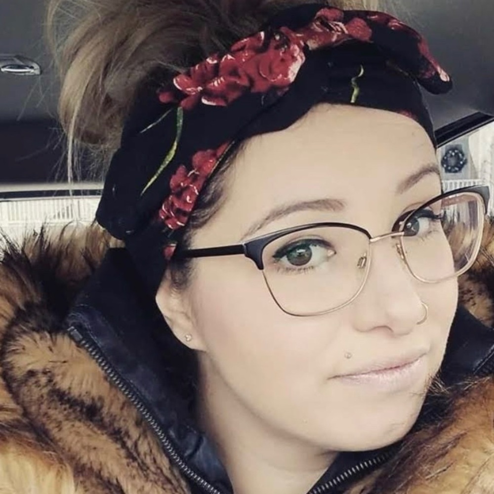 “Floral on black” Coco Armadio Wire Headband.